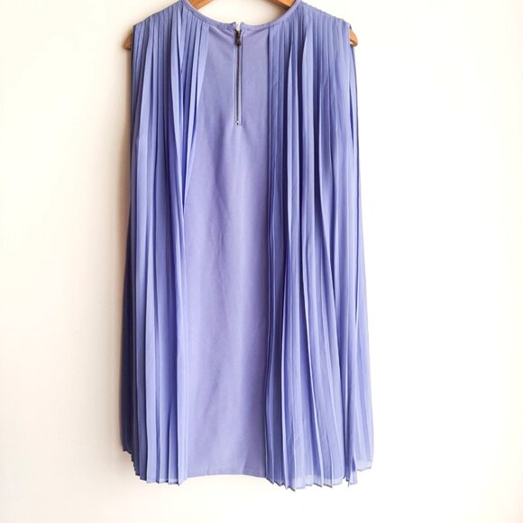 Marc Bouwer Lavender Pleated Detail Short Sheath Dress M - Picture 5 of 5